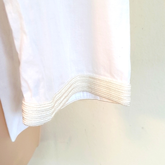 J. Crew White Embroidered Soutache Tunic 2 - Picture 9 of 13